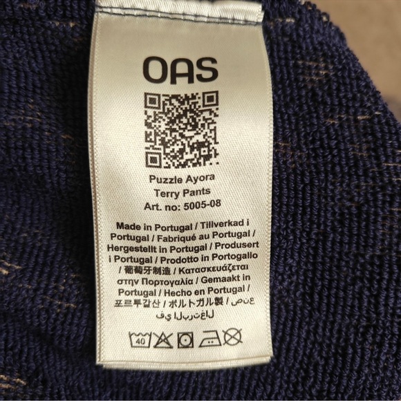 OAS Geometric Pattern Terry Sweatpants - Picture 5 of 6